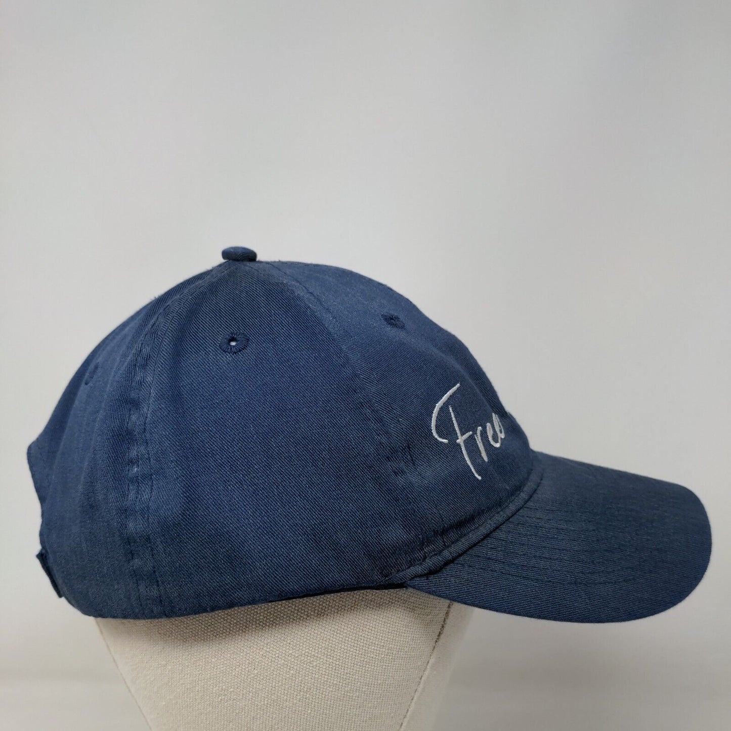Free x Rein Strapback Hat Blue One Size Embroidered Port Authority