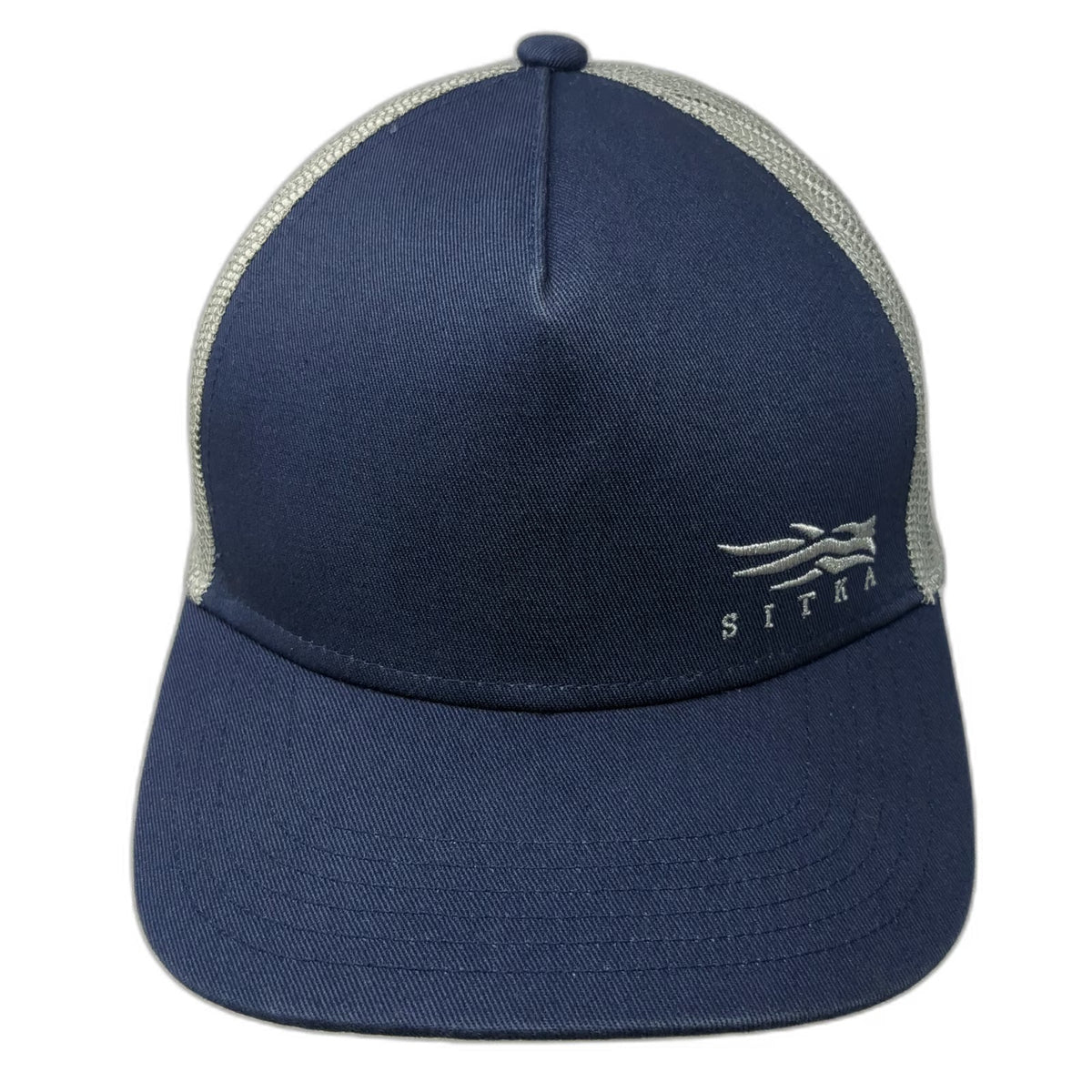 Sitka Trucker Hat Blue One Size Snapback Mesh Mid Profile Embroidered Logo