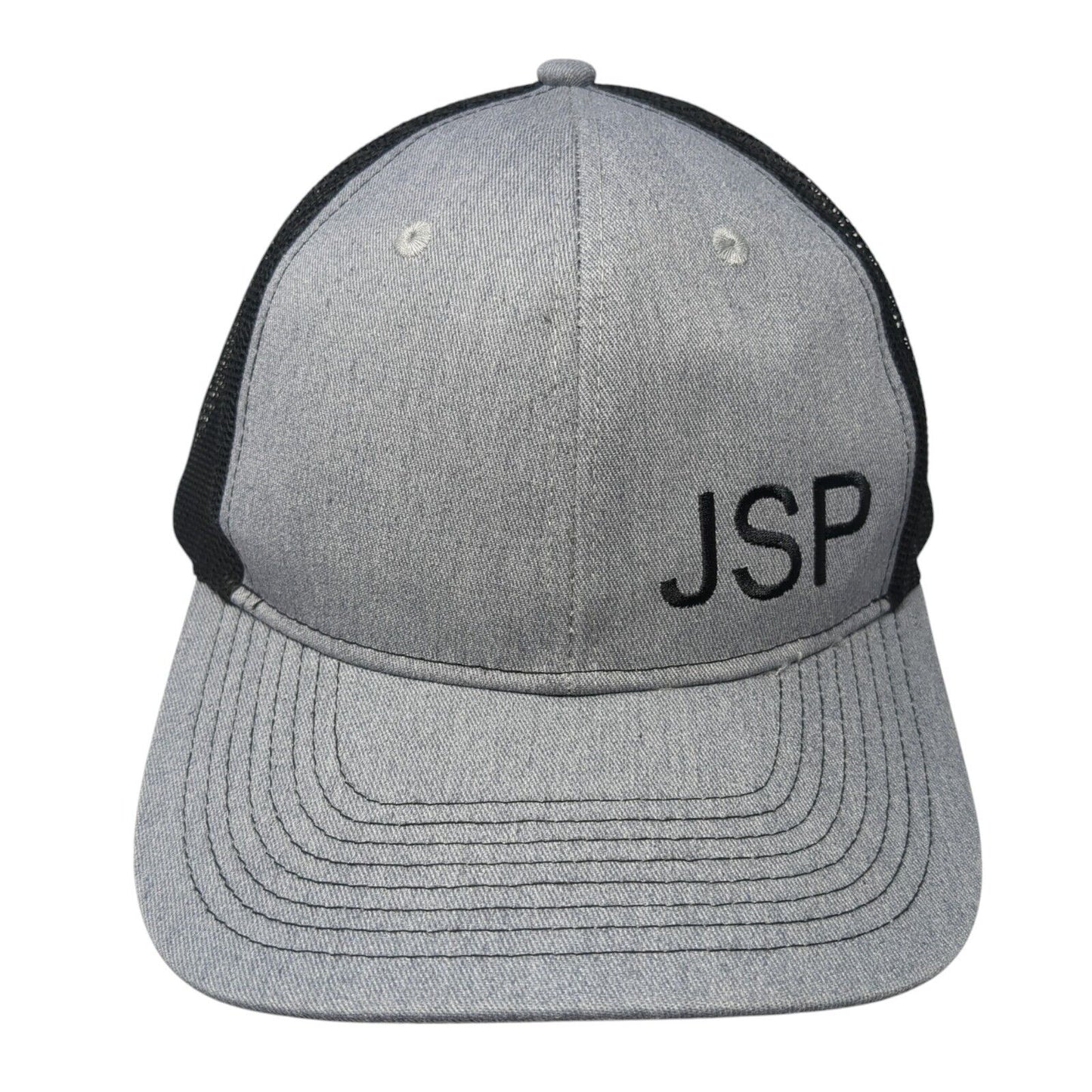JSP Snapback Mesh Back Trucker Hat Gray One Size Port Authority 6 Panel