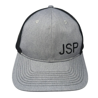 JSP Snapback Mesh Back Trucker Hat Gray One Size Port Authority 6 Panel