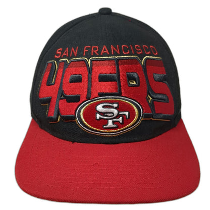 New Era NFL San Francisco 49ers Snapback Hat Black Red One Size Gold Undervisor