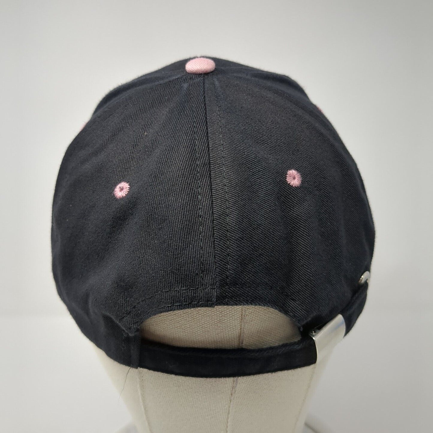 The Breast Cancer Site Slideback Hat Black One Size Pink Ribbon 6 Panel