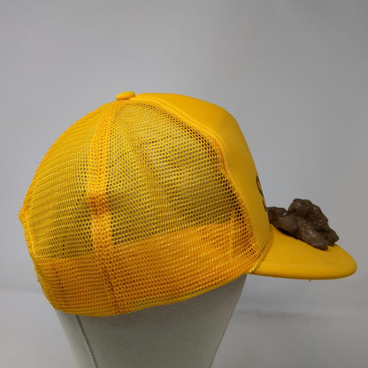 Otto Trucker Hat Yellow One Size Snapback Mesh Back Poop Graphic Sh**head Funny