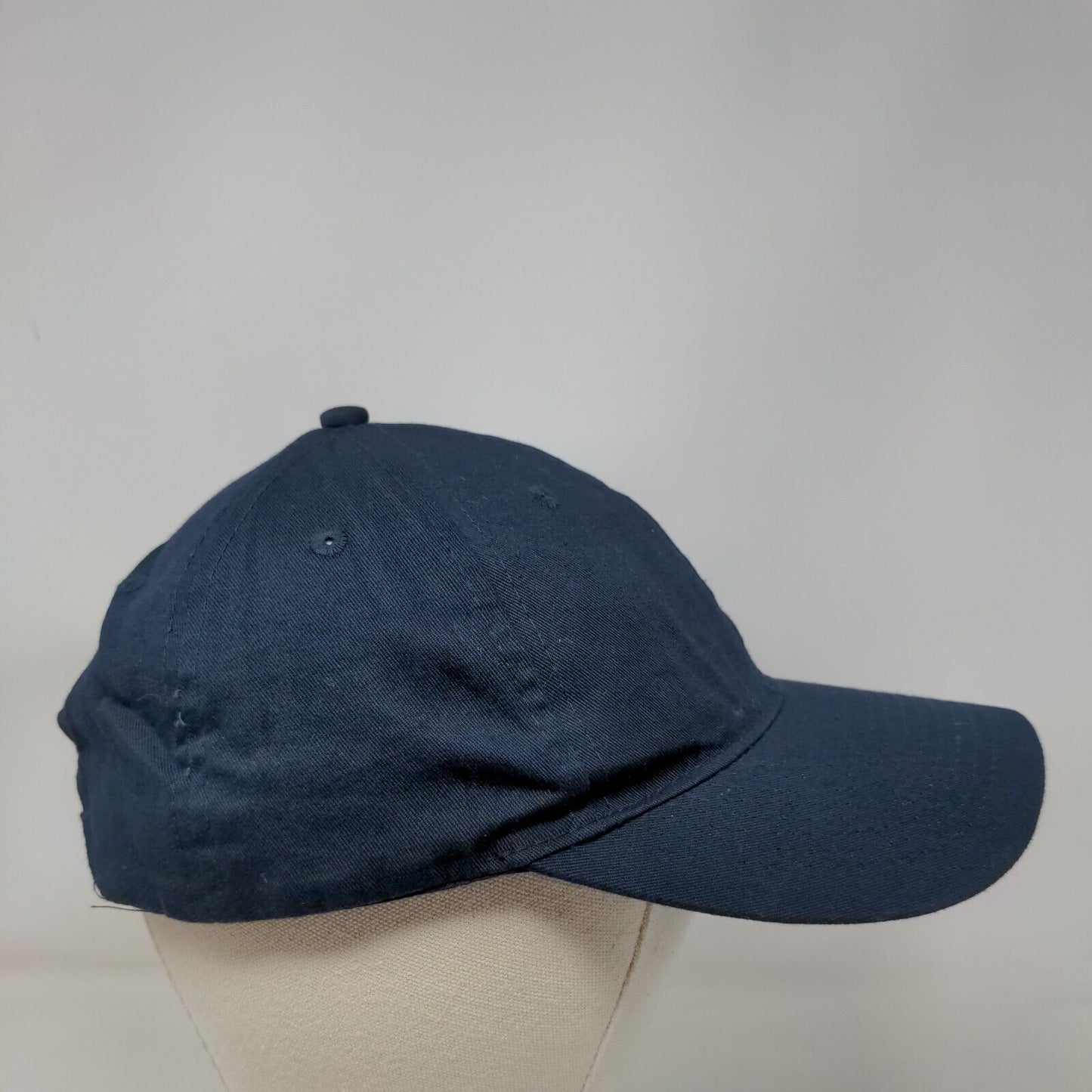 Port & Company Strapback Hat Blue One Size Adjustable Vent Holes Blank