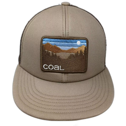 Coal Trucker Hat Brown OS Embroidered Mountain Landscape Snapback Adjustable