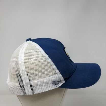 Brixton Snapback Trucker Hat Blue One Size Adjustable Mesh Back Fishing Nets