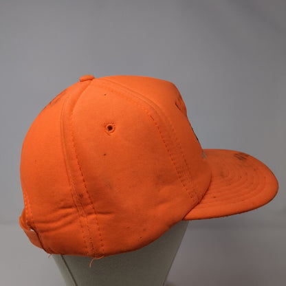 Deer Hunting Snapback Hat Orange One Size Adjustable Embroidered Mountain Top