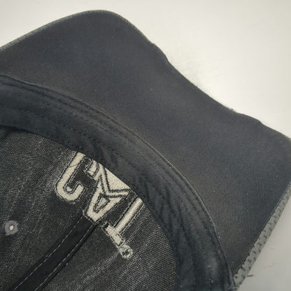 CAT Logo Baseball Cap Gray Blue Brown One Size Mesh Perforated Strapback Hat