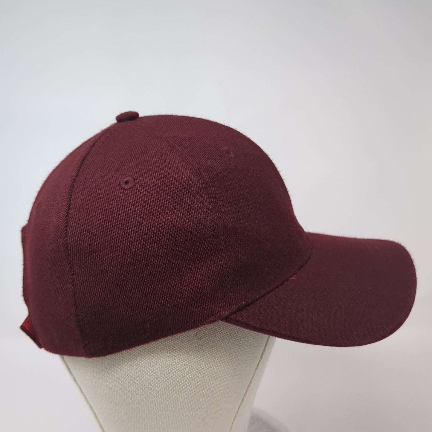 Sports Caps Strapback Hat Red One Size Solid Adjustable Blank Outdoor