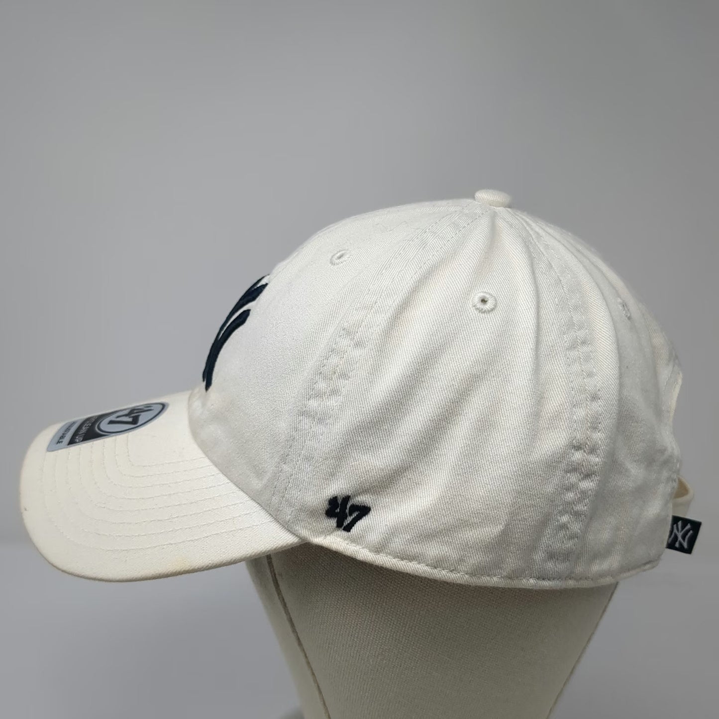'47 New York Yankees MLB Baseball Cap White One Size Adjustable Cotton NY Hat