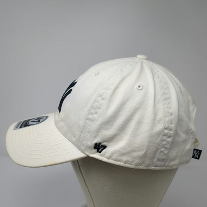 '47 New York Yankees MLB Baseball Cap White One Size Adjustable Cotton NY Hat