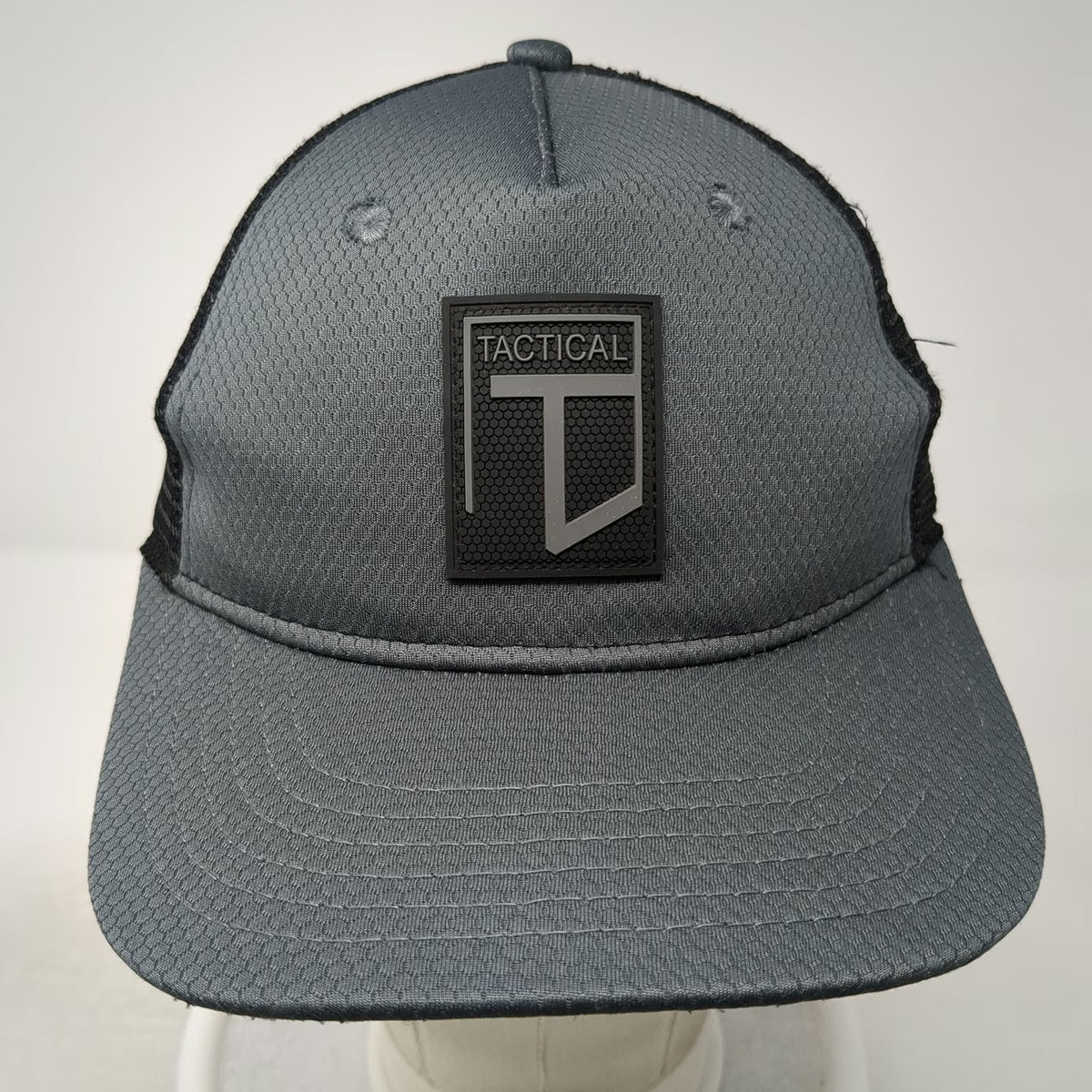 Mossy Oak Trucker Hat Gray One Size Tactical Logo Mesh Back Snapback Youth