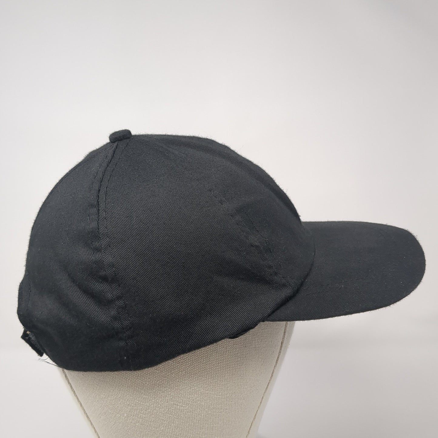 Unbranded Strapback Baseball Cap Black One Size Adjustable 6 Panel Blank