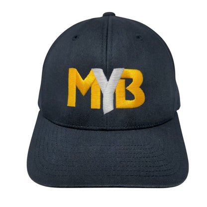 MYB Strapback Hat Blue OSFA Adjustable Embroidered Vented Holes Pacific Headwear