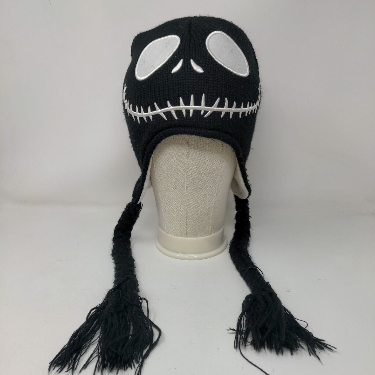 Nightmare Before Christmas Laplander Knit Beanie Hat Multi One Size Reversible