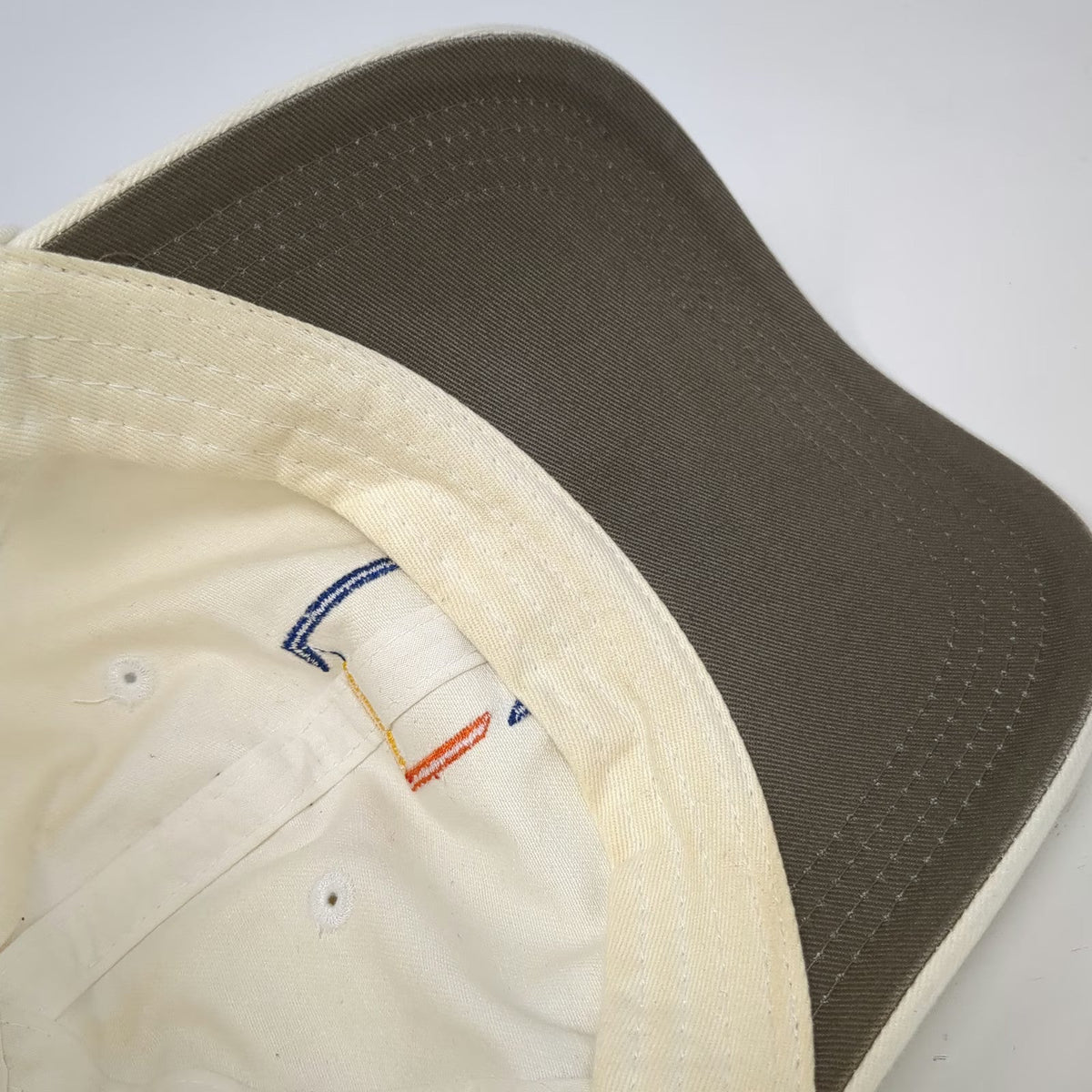 Ahead Baseball Cap White One Size First Trust Logo Slideback Hat Cotton Curved