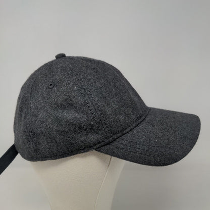 Van Heusen Men's Slideback Hat Gray Adjustable Wool Blend 3D Logo