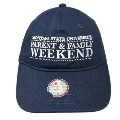 Montana State University NCAA Champion Hat Blue One Size Bozeman MT Slideback