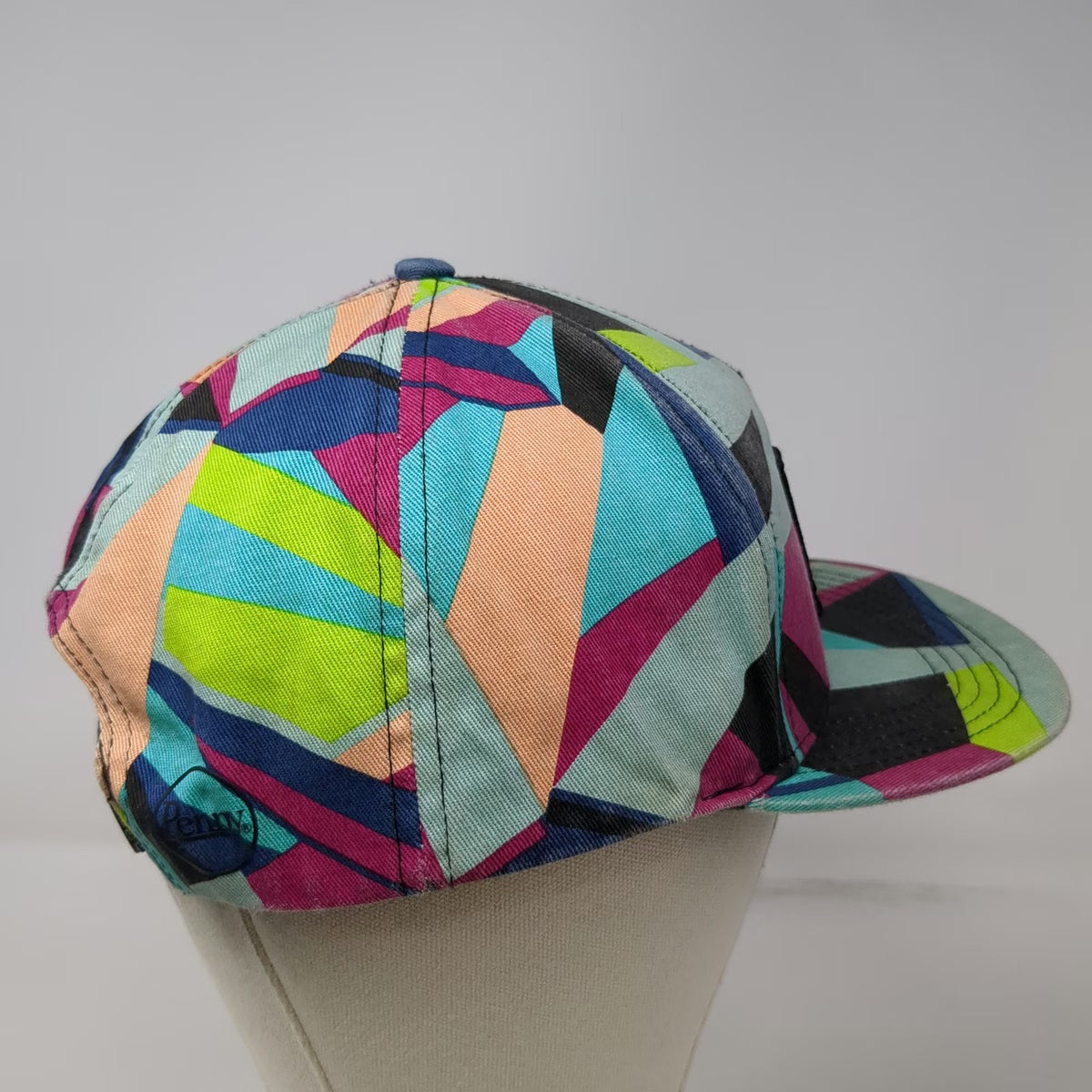Penny Australia 5 Panel Blue One Size Geometric All Over Print Snapback Hat