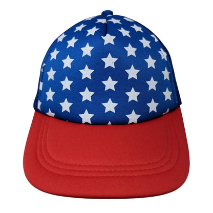 Star American Flag Snapback Trucker Hat Multicolor One Size Mesh Back