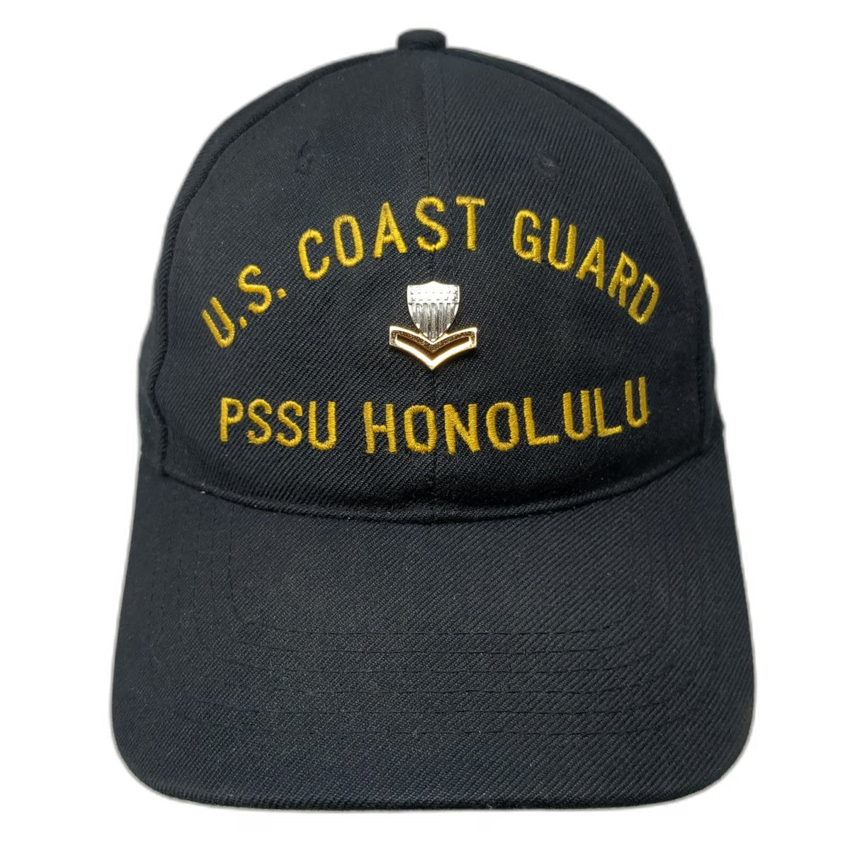 Blue Baseball Cap U.S. Coast Guard PSSU Honolulu Military Pin Hat Vintage