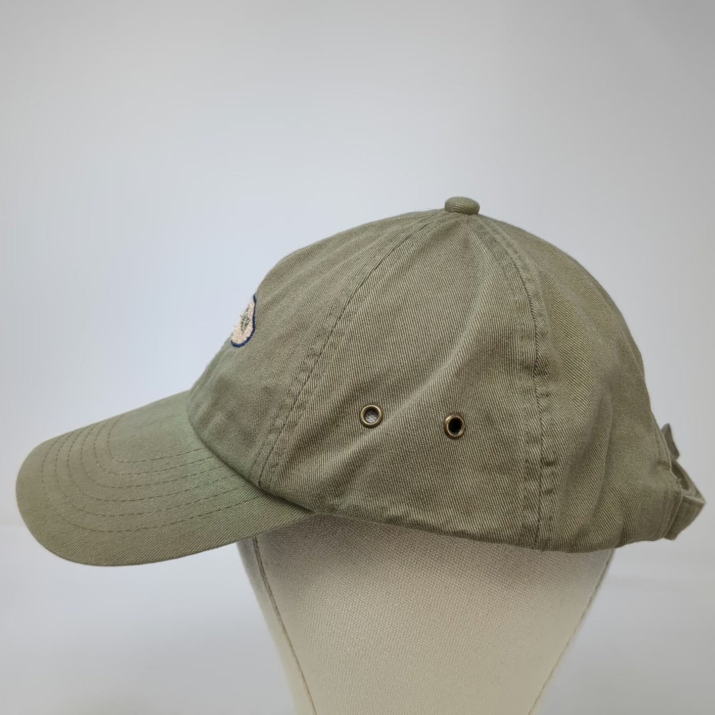 Royal Baseball Cap Green One Size Ocean Beach Embroidery Strapback Cotton Hat