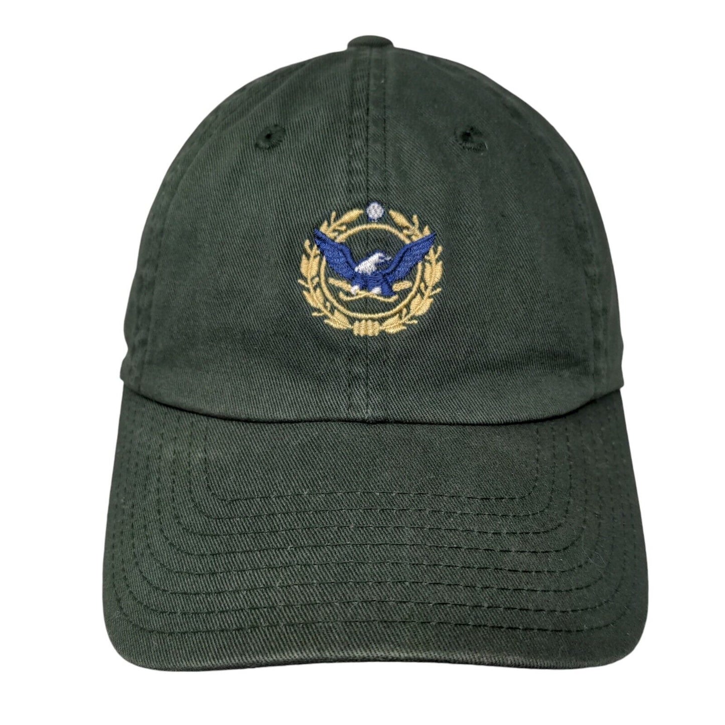 Eagle Slideback Hat Green One Size Solid Embroidered American Needle