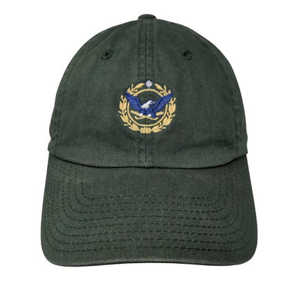 Eagle Slideback Hat Green One Size Solid Embroidered American Needle