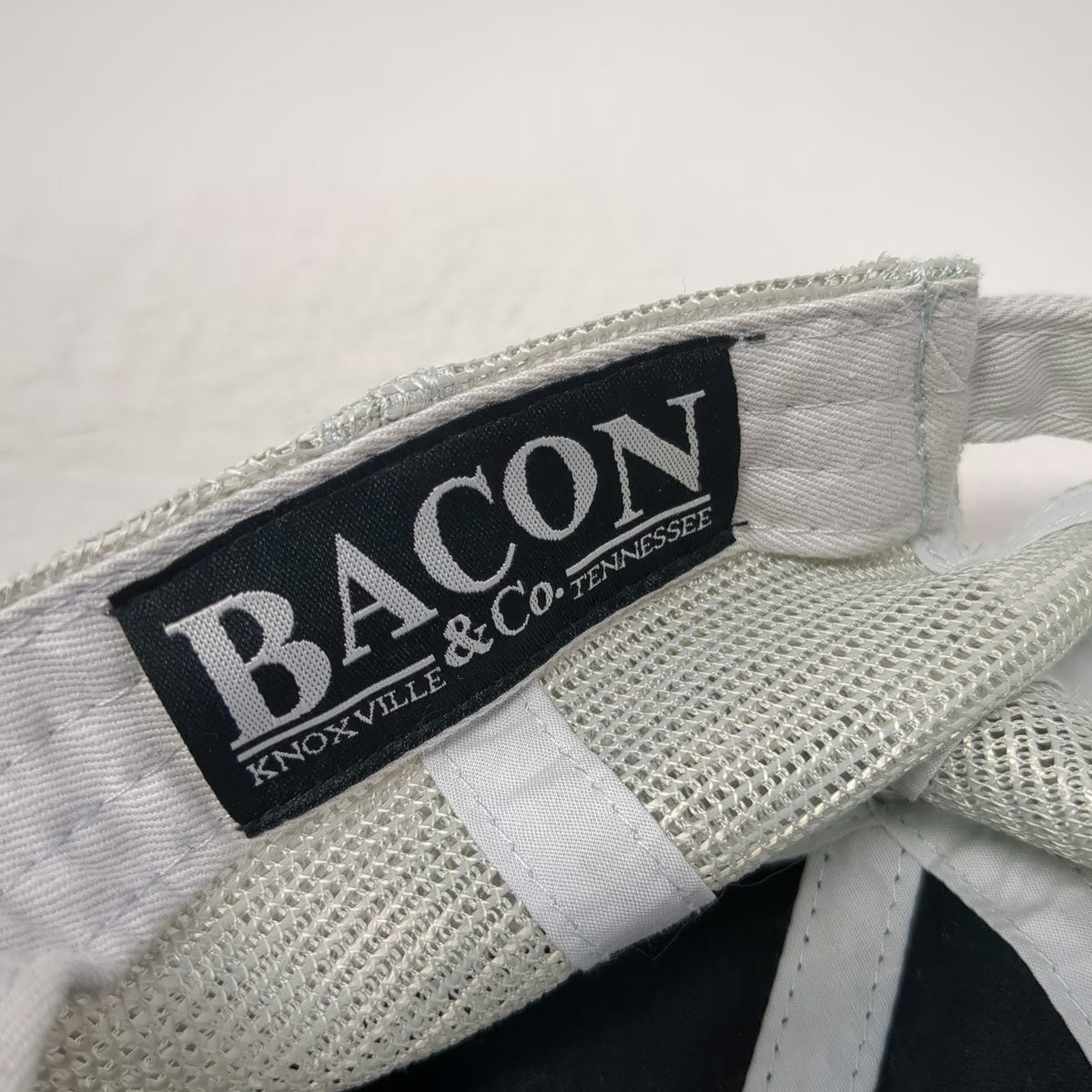 Bacon Pilot Flying J Baseball Cap Black OSFM Mesh Back Trucker Hat Embroidered