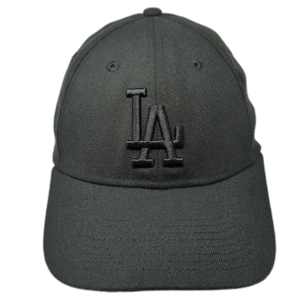 New Era Los Angeles Dodgers MLB Baseball Cap Black One Size 39THIRTY Stretch Hat
