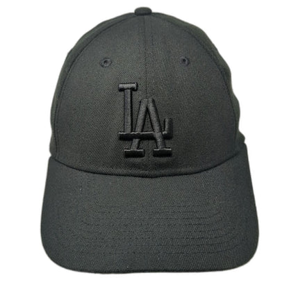New Era Los Angeles Dodgers MLB Baseball Cap Black One Size 39THIRTY Stretch Hat