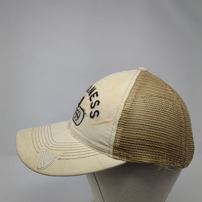 Guinness 1759 Snapback Trucker Hat Tan One Size Adjustable Mesh Back Bio-Domes