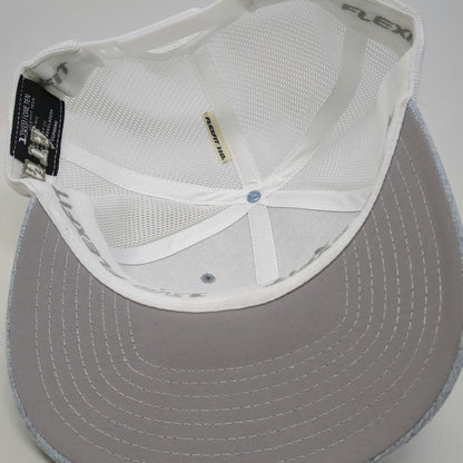 Flexfit Trucker Hat Gray One Size Quanta Services Distressed US Flag Snapback