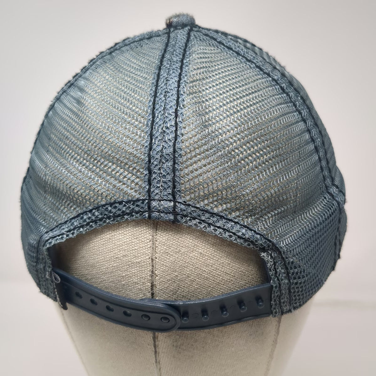 Pistil Trucker Hat Blue One Size Mountain Graphic Knit Mesh Snapback Outdoor