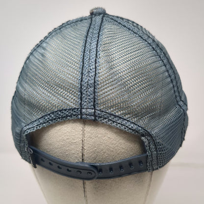 Pistil Trucker Hat Blue One Size Mountain Graphic Knit Mesh Snapback Outdoor