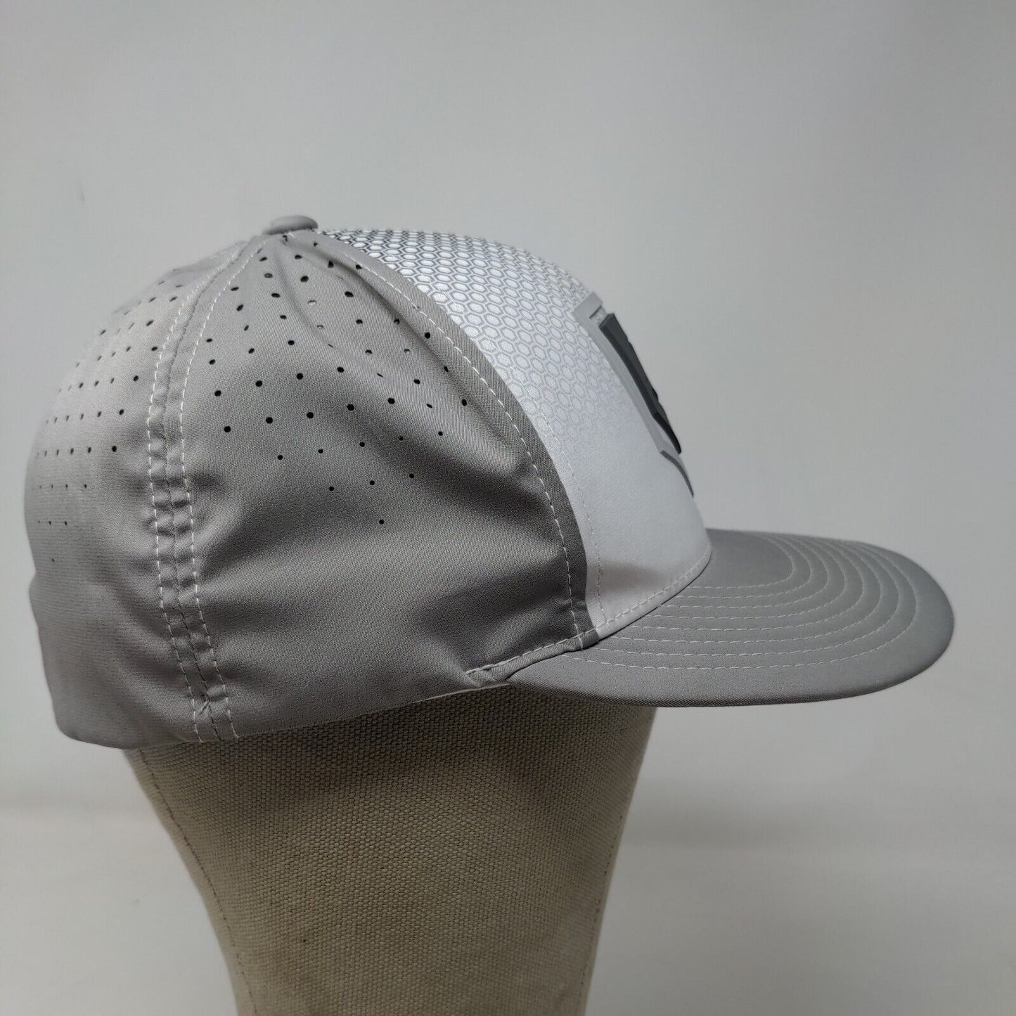 Evoshield Men's Fitted Hat Gray White Size S/M Embroidered Logo Poly Spandex