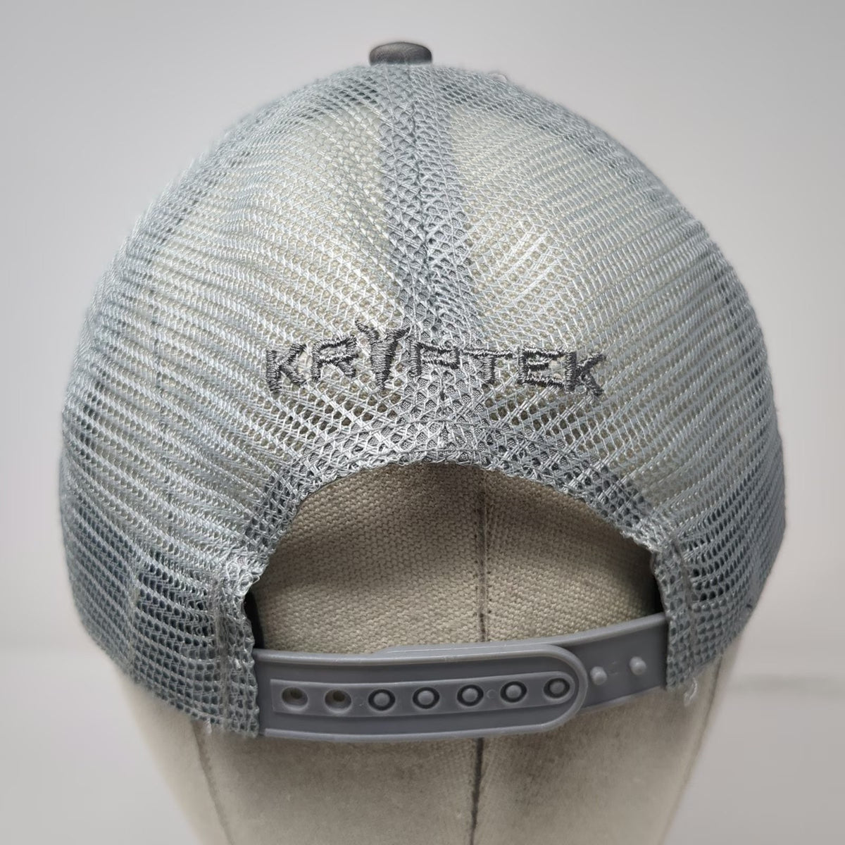 Kryptek Trucker Hat Gray One Size Typhon Camo Patch Mesh Back Snapback Tactical