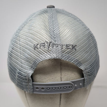 Kryptek Trucker Hat Gray One Size Typhon Camo Patch Mesh Back Snapback Tactical