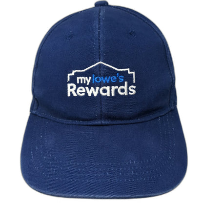 Lowe's MyLowes Rewards Baseball Cap Blue One Size Logo Strapback Cotton Hat
