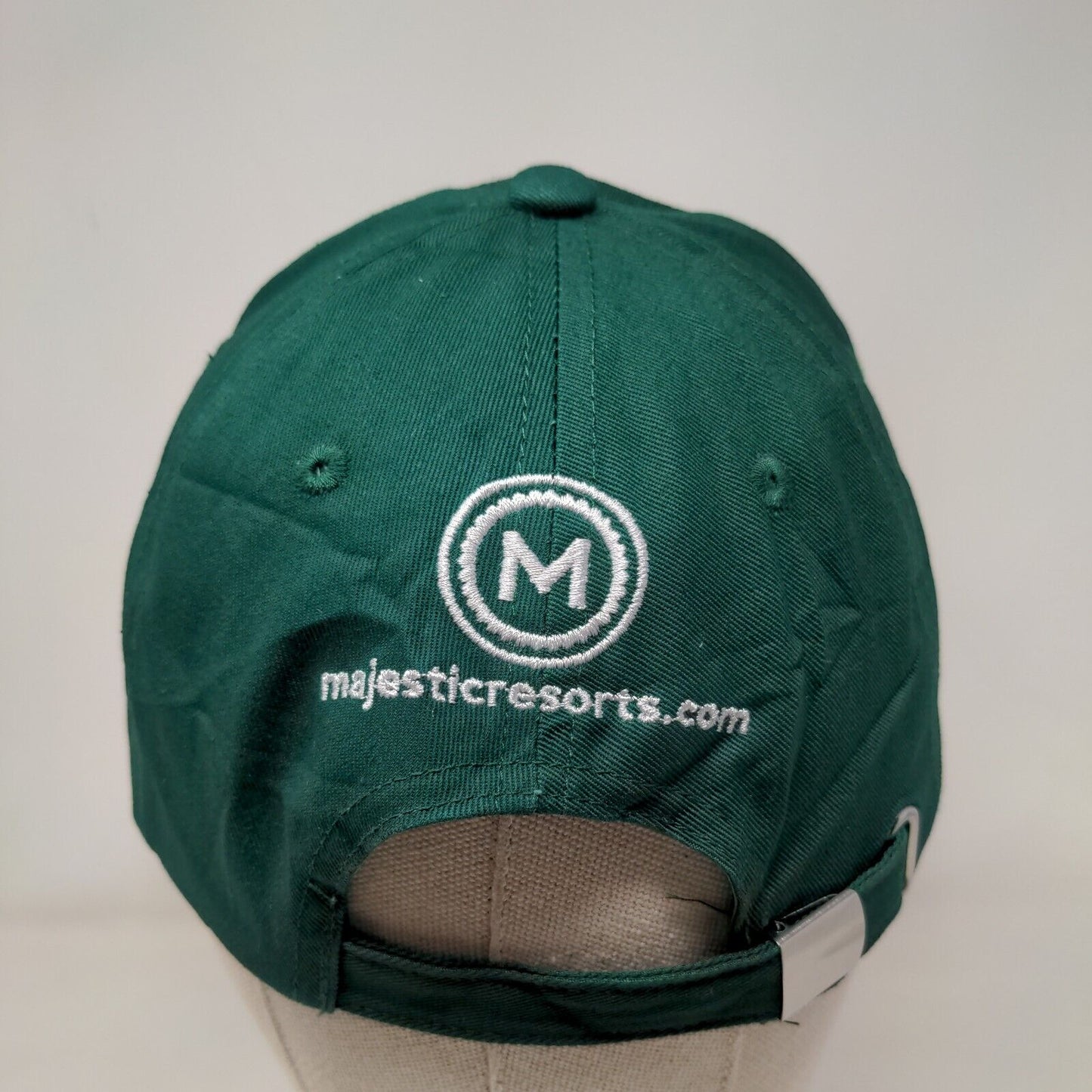 Majestic Colonial Punta Cana Slideback Hat Green One Size Embroidered