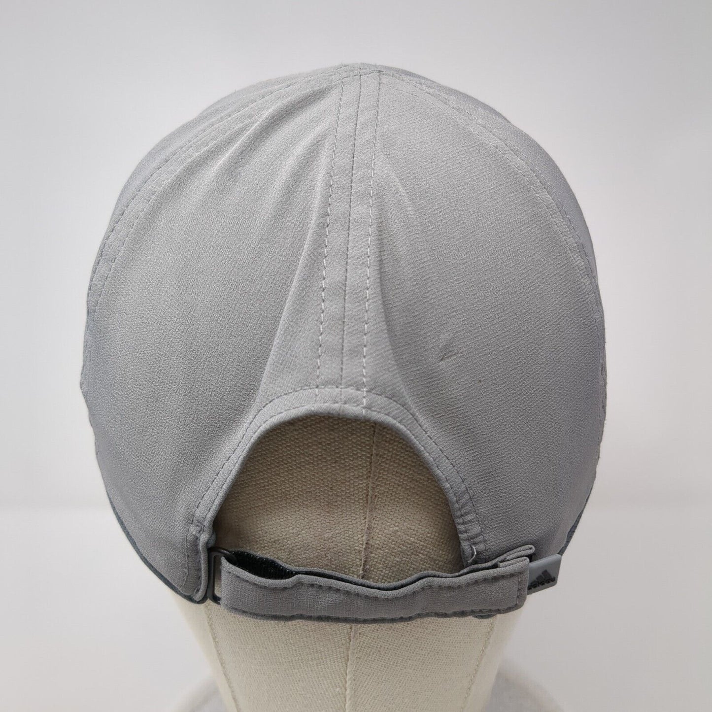 Adidas 3 Stripes Adizero Strapback Hat Gray One Size Adjustable Running