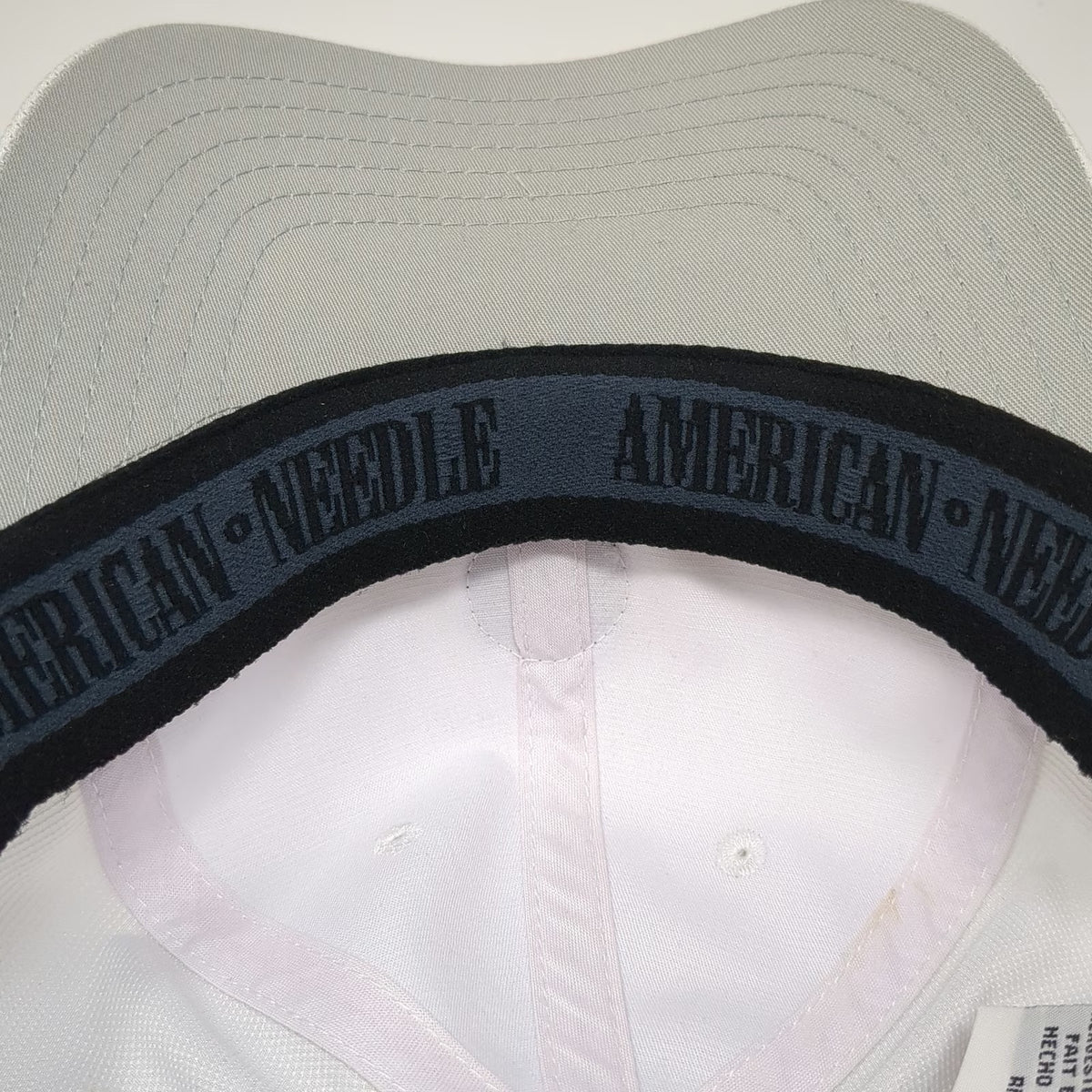 American Needle Baseball Cap White One Size Bighorn Sheep Snapback Hat Grey Brim