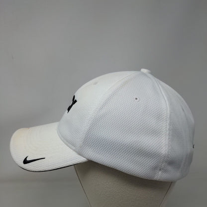 Roar Fitted Hat White L/XL Embroidered Swoosh 6 Panel Nike Golf Polyester