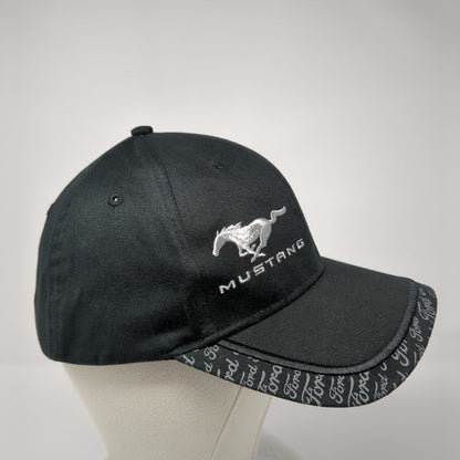 Mustang Ford Slideback Hat Black One Size Adjustable Embroidered 6 Panel