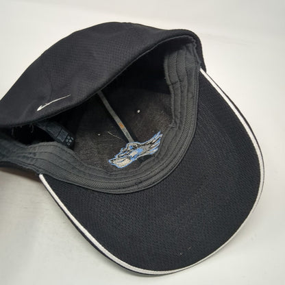 Nike Baseball Cap Black M Fitted Husky Mascot Polyester Mesh Performance Hat