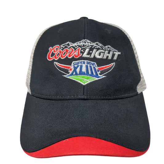 NFL Men's Strapback Mesh Back Hat Multicolor OSFA Coors Light XLIII Logo