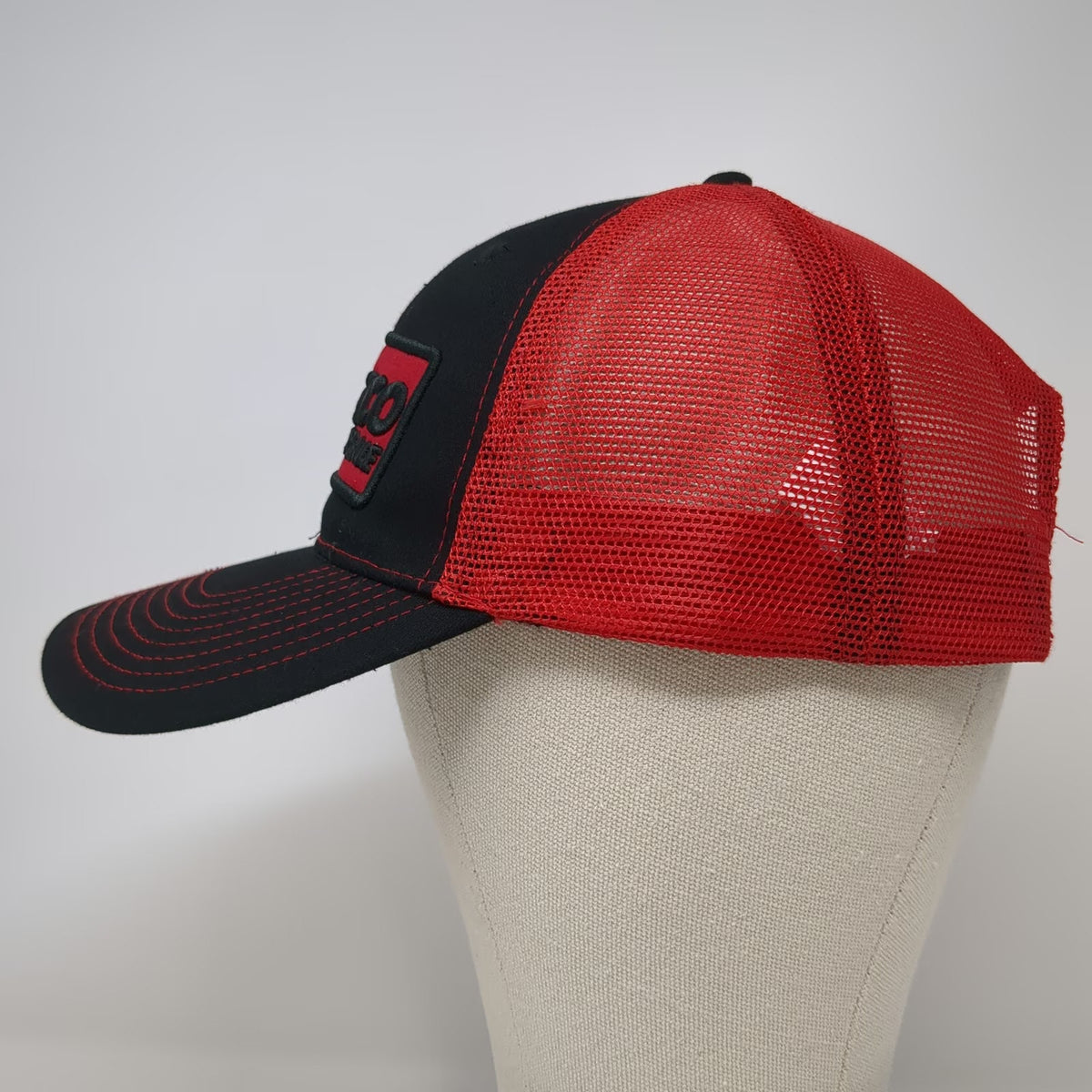 Bamko Costco Wholesale Trucker Hat Black Red One Size Mesh Snapback Patch Logo