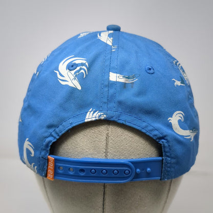 Poler 5 Panel Blue One Size Hat Surfer Wave All Over Print Snapback Camp Vibes