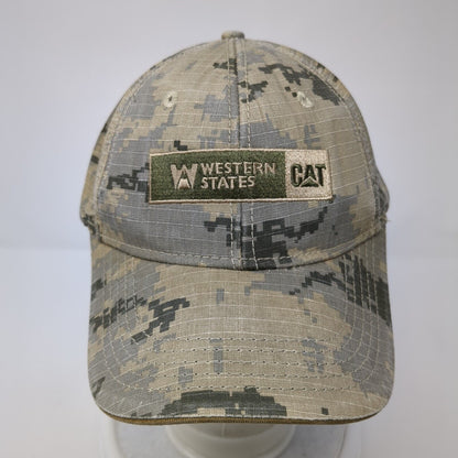 Western States CAT Strapback Hat Digital Camo One Size Embroidered