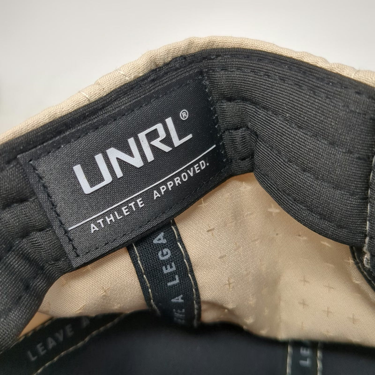 UNRL Trucker Hat Beige One Size Saint Paul Supply Co Perforated Snapback Black
